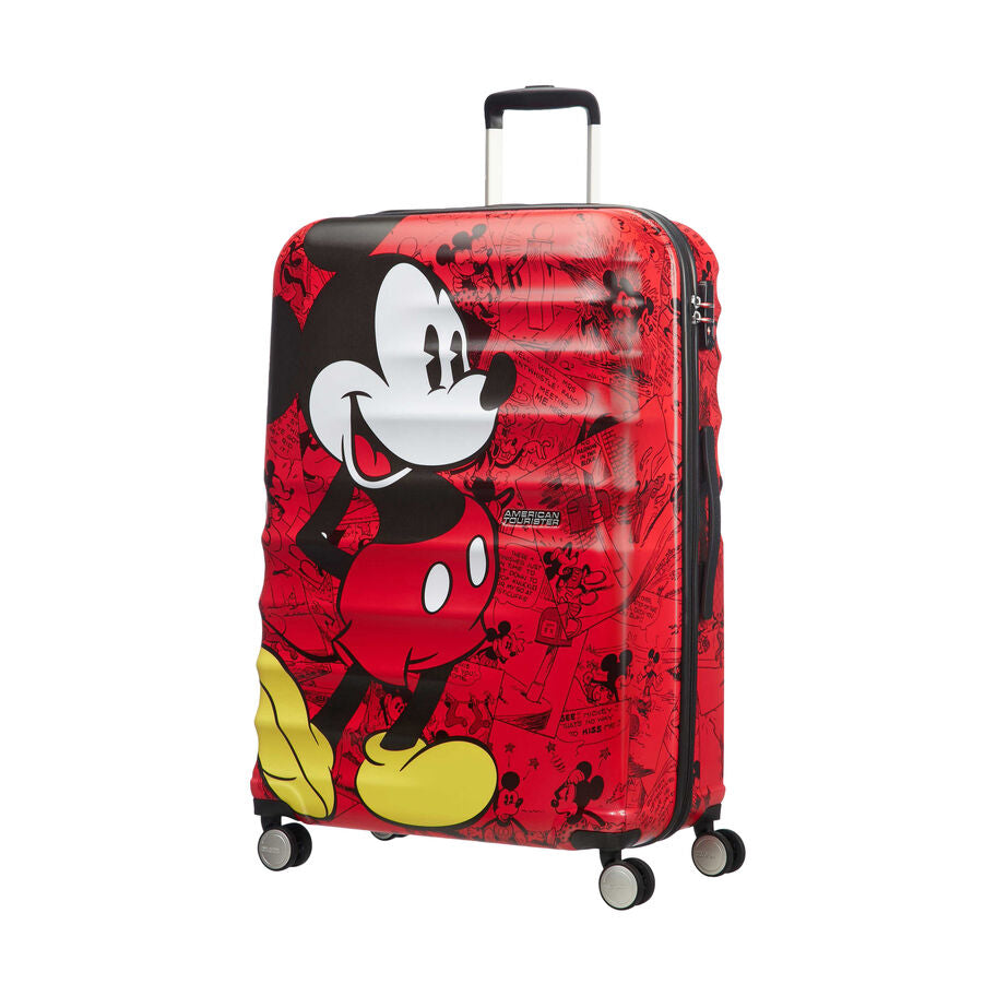 American Tourister Disney Wavebreaker Carry-On Hardside Luggage - Mickey Comics Red