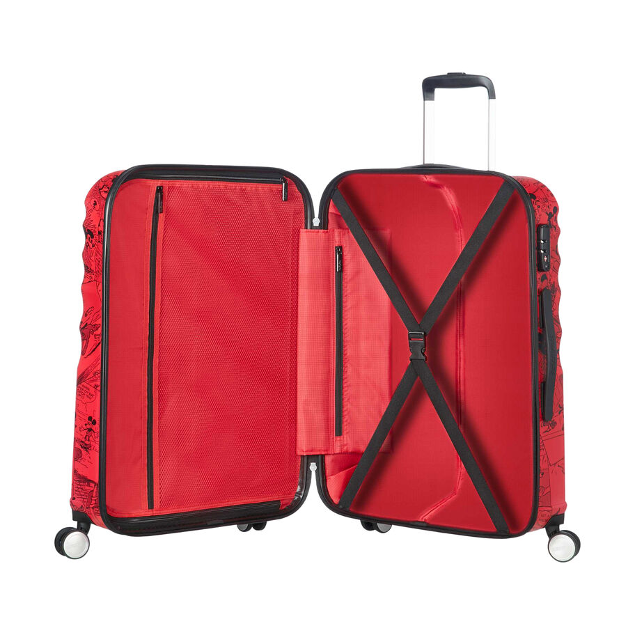 American Tourister Disney Wavebreaker Carry-On Hardside Luggage - Mickey Comics Red
