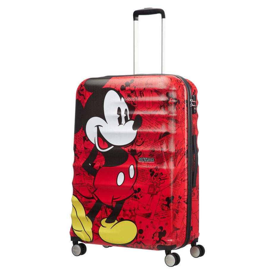 American Tourister Disney Wavebreaker Carry-On Hardside Luggage - Mickey Comics Red