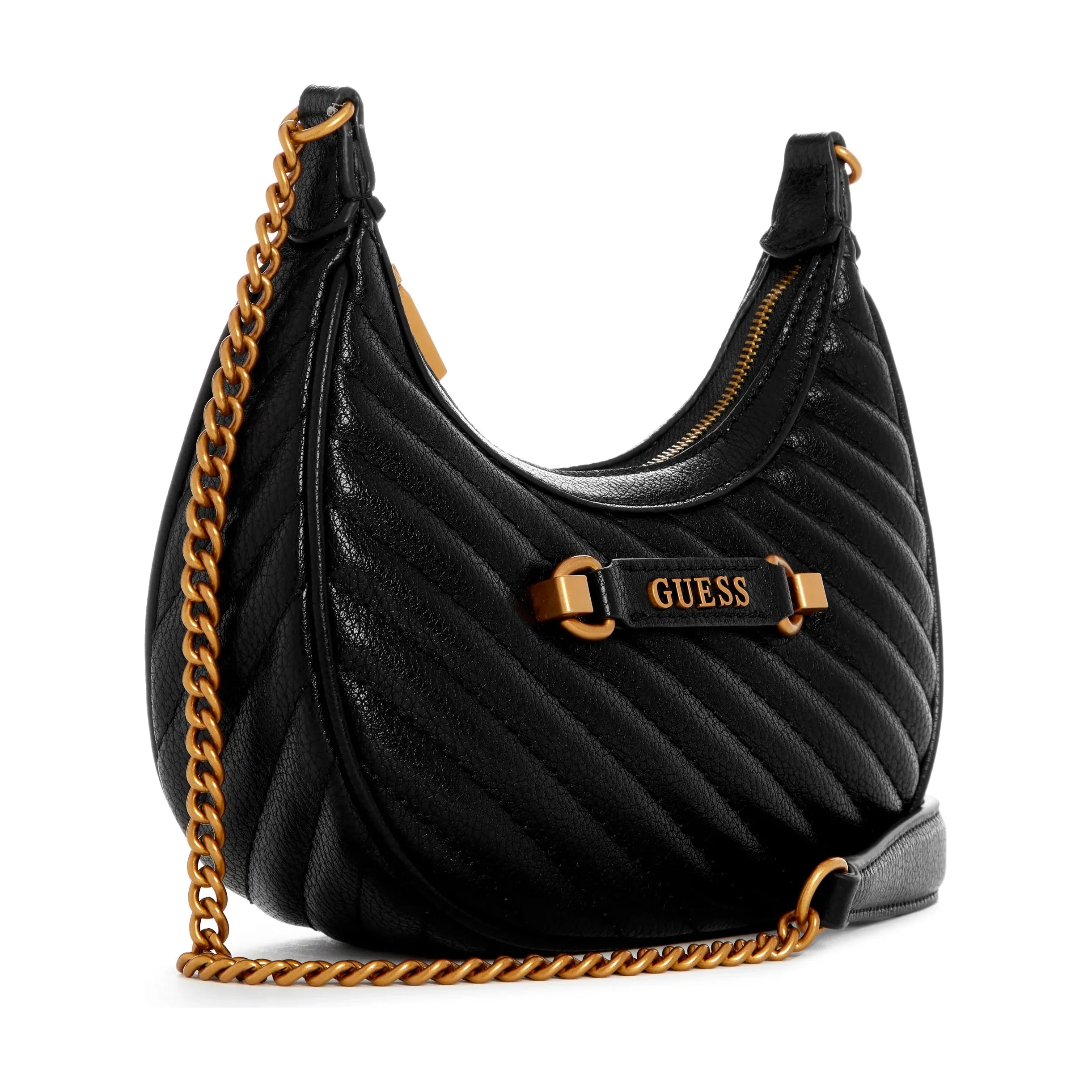 Guess Sela Mini Crossbody Hobo - Black