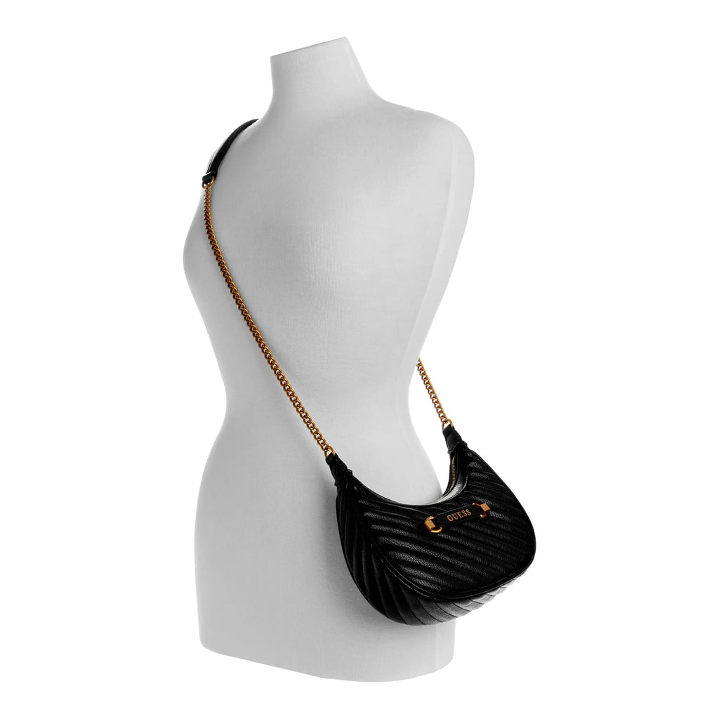 Guess Sela Mini Crossbody Hobo - Black