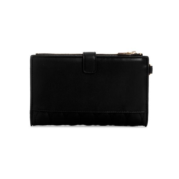 GUESS Valla SLG Double Zip Organizer Wallet - Black