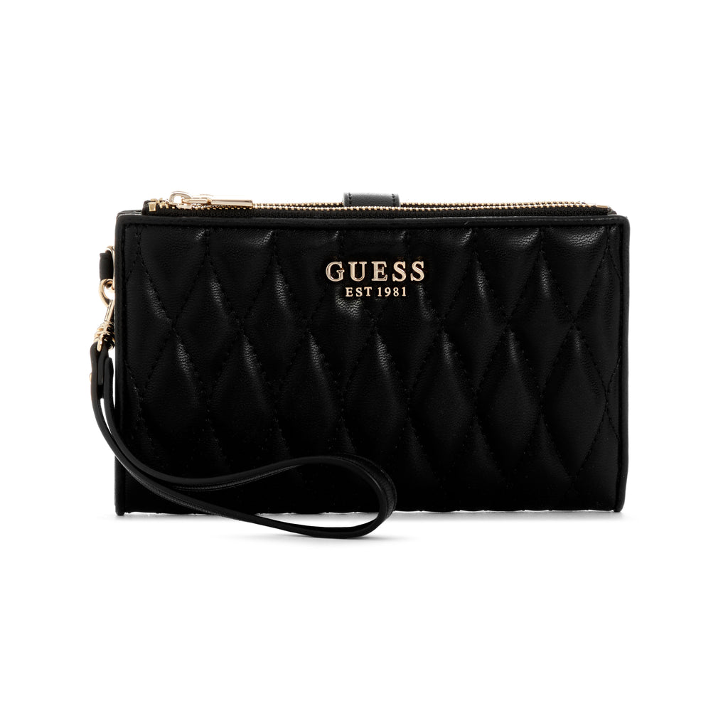 GUESS Valla SLG Double Zip Organizer Wallet - Black