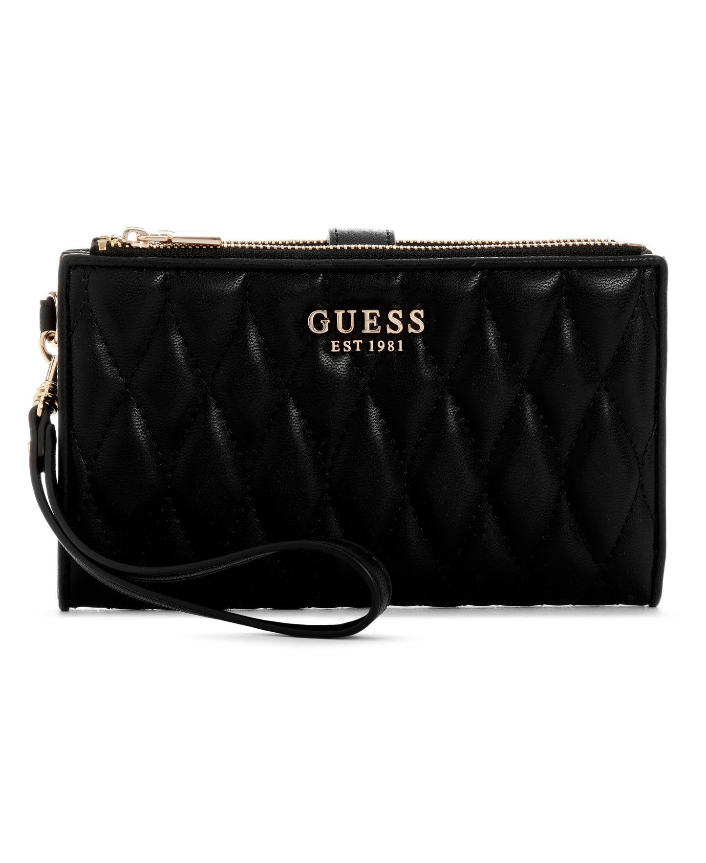GUESS Valla SLG Double Zip Organizer Wallet - Black