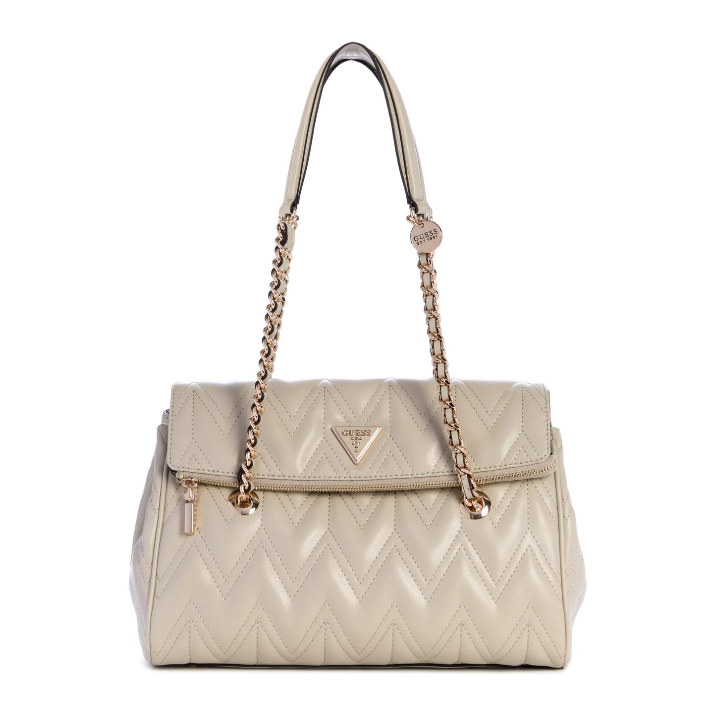 Guess Eda 3 Compartment Satchel - Taupe