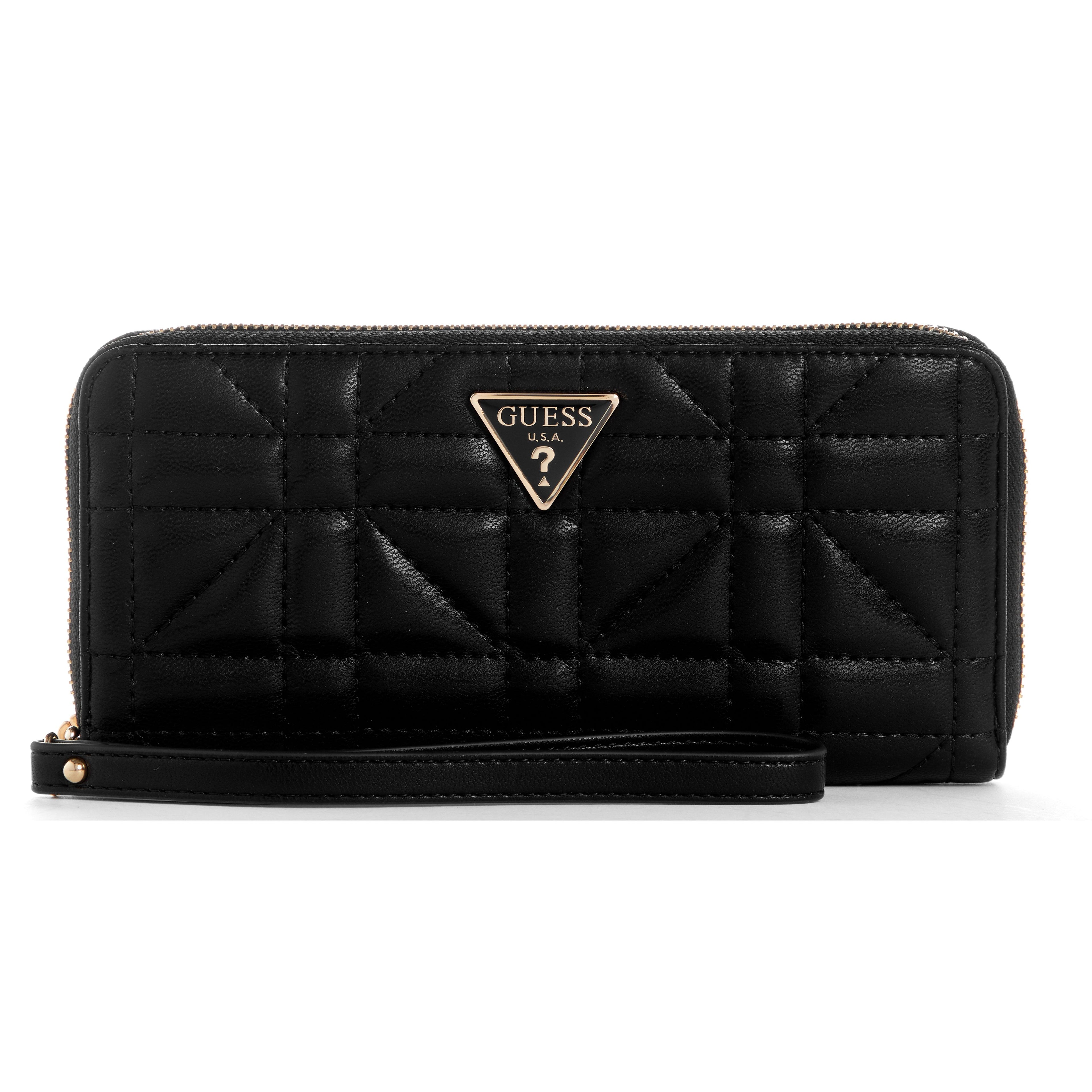 GUESS Edita SLG Large Zip Around Wallet - Black