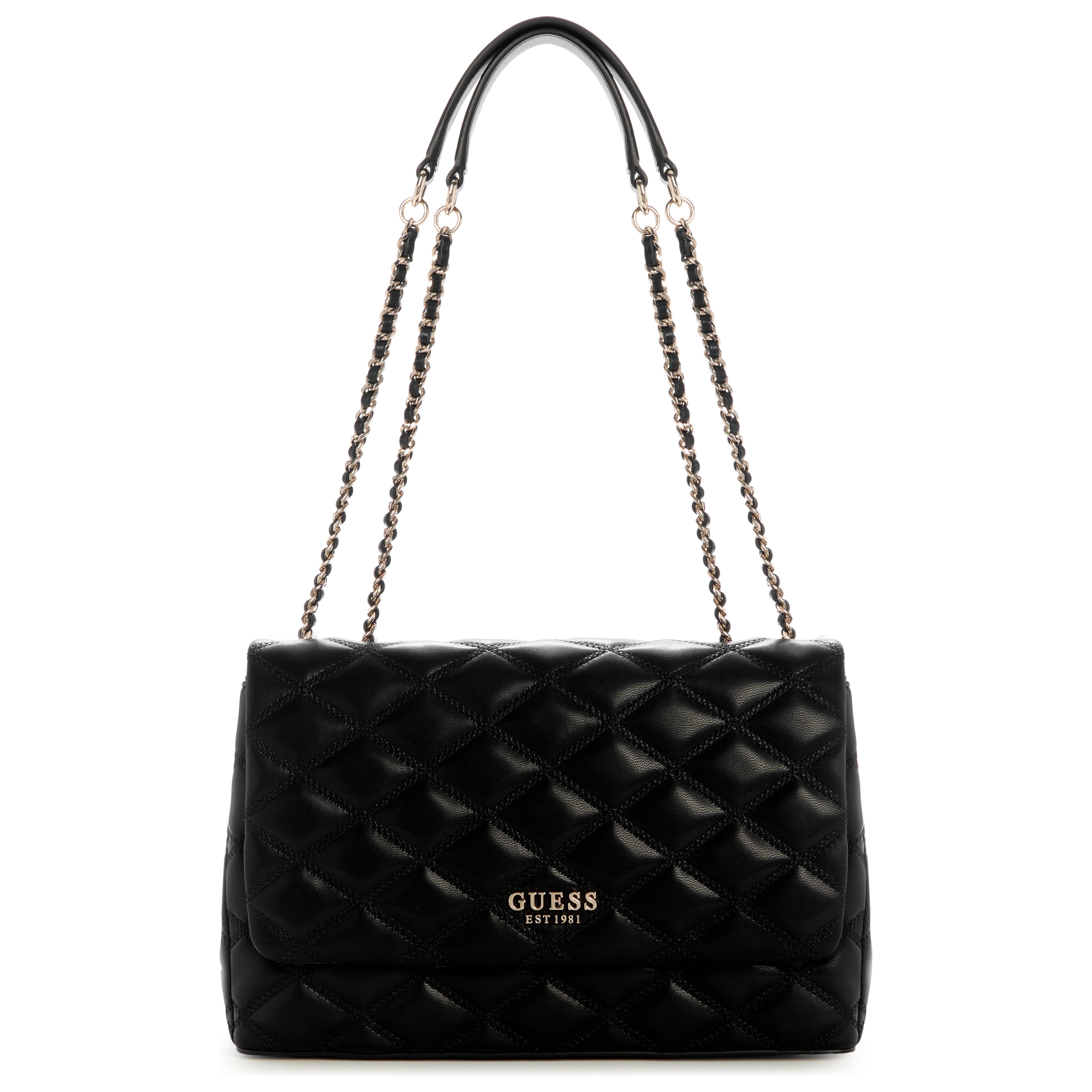 GUESS Tamsin Large Convertible Crossbody Flap - Black