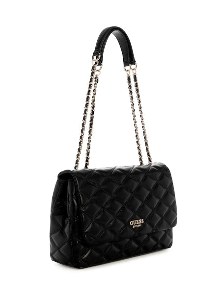 GUESS Tamsin Large Convertible Crossbody Flap - Black