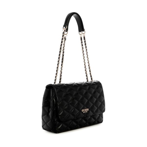 GUESS Tamsin Large Convertible Crossbody Flap - Black