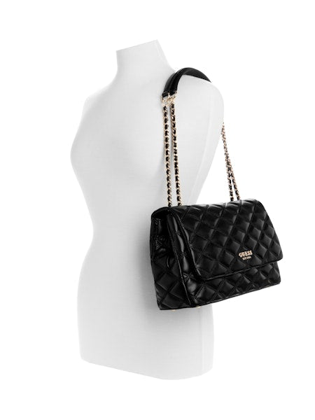 GUESS Tamsin Large Convertible Crossbody Flap - Black