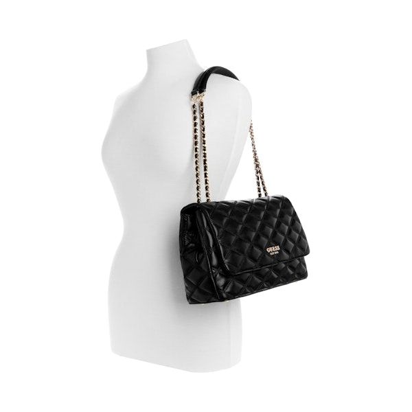 GUESS Tamsin Large Convertible Crossbody Flap - Black