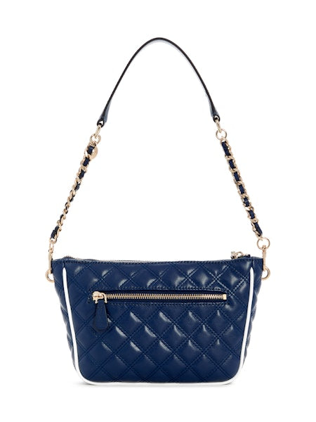 GUESS Cruise Vibe Top Zip Shoulder Bag - Navy/White