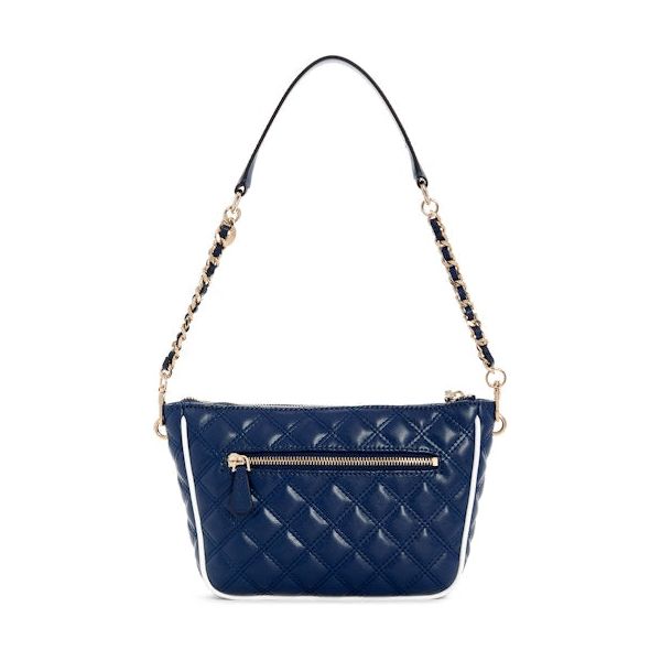 GUESS Cruise Vibe Top Zip Shoulder Bag - Navy/White