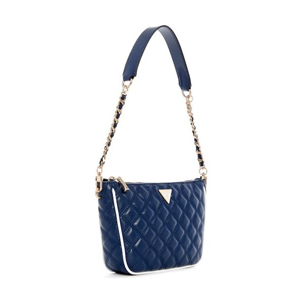 GUESS Cruise Vibe Top Zip Shoulder Bag - Navy/White