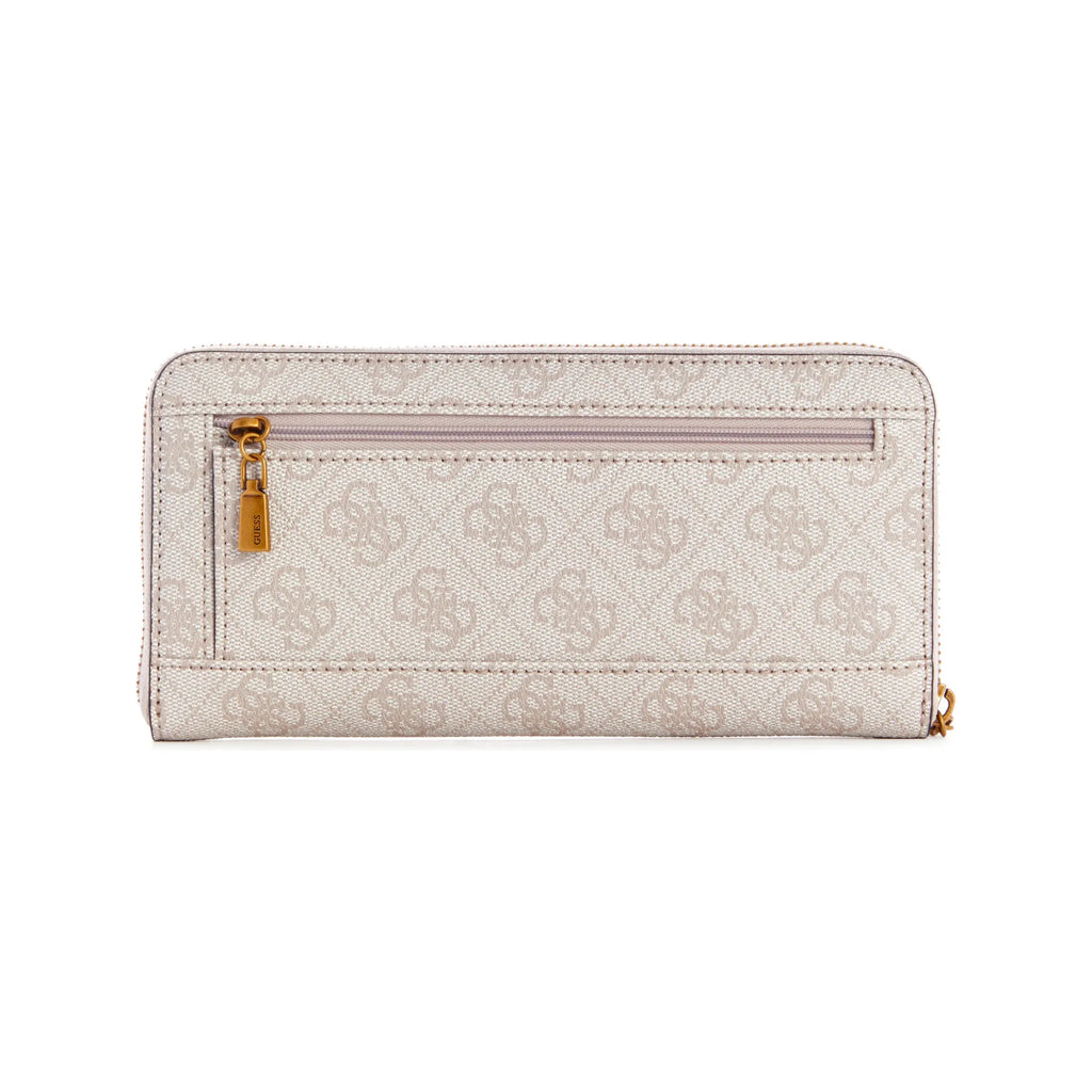 Guess Laurel Large Zip Around Wallet - Dove Logo