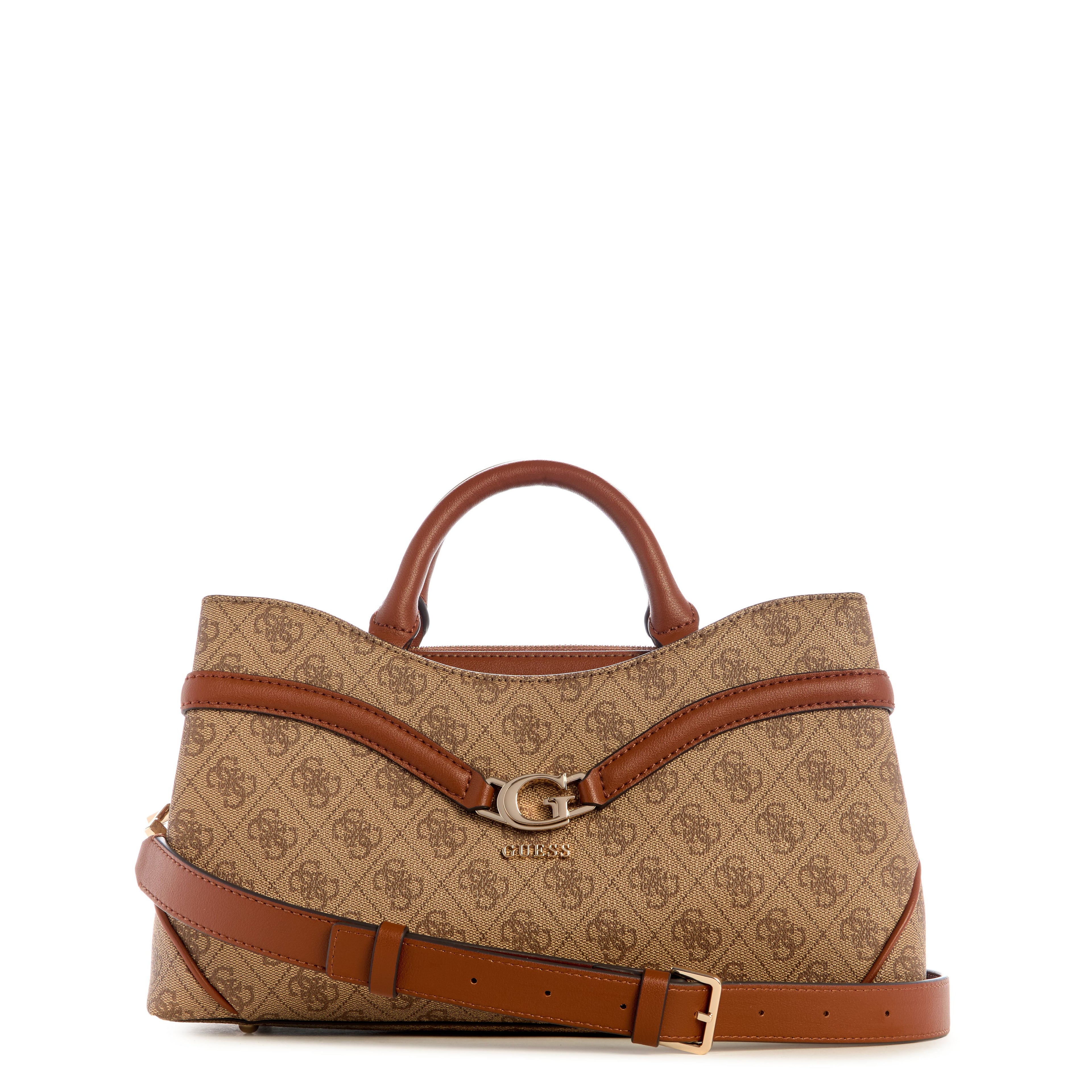 GUESS Dea Girlfriend Satchel - Latte Logo