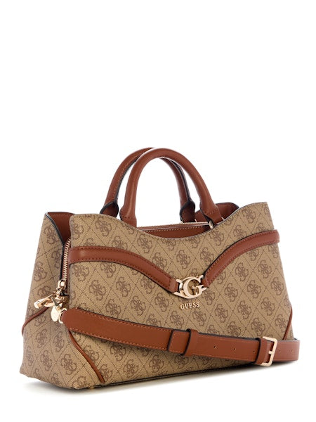 GUESS Dea Girlfriend Satchel - Latte Logo