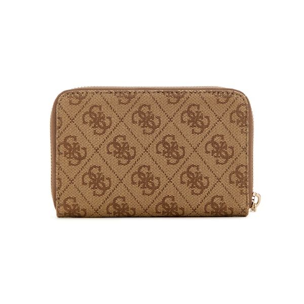 GUESS Dea SLG Medium Zip Around Wallet - Latte Logo