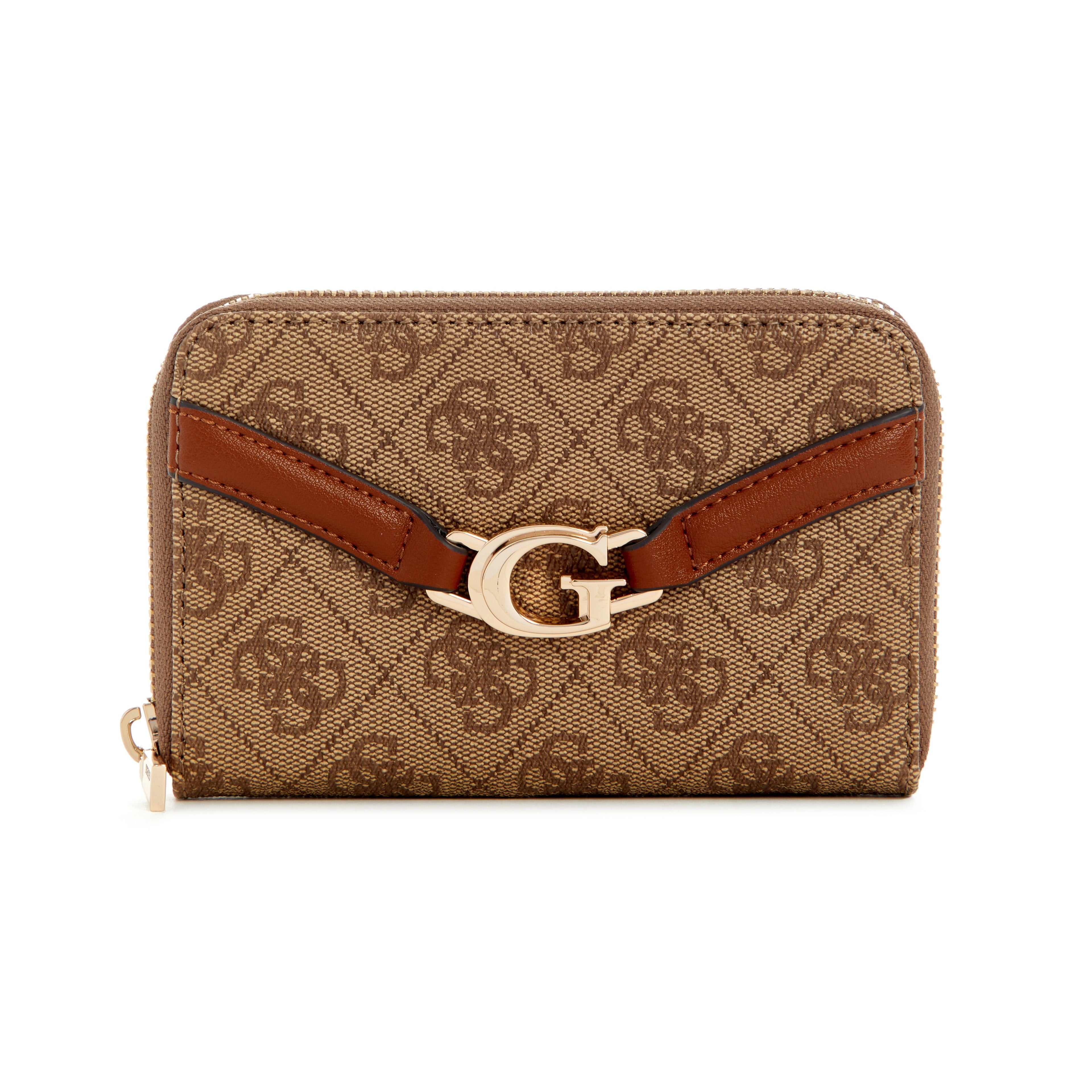 GUESS Dea SLG Medium Zip Around Wallet - Latte Logo