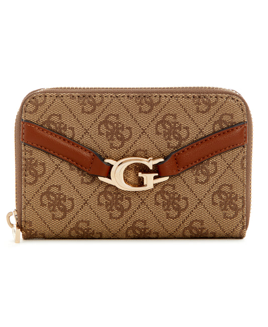 GUESS Dea SLG Medium Zip Around Wallet - Latte Logo