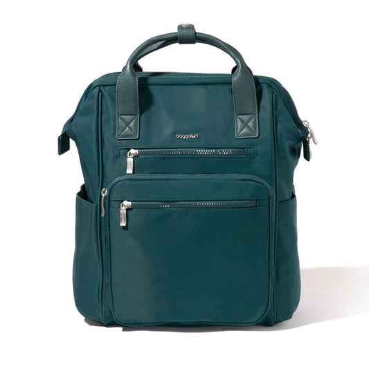 Sac à dos pour ordinateur portable Baggallini Chelsea - Sergé émeraude