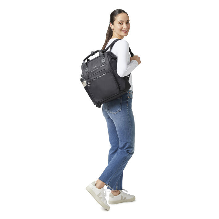 Baggallini Chelsea Laptop Backpack - Emerald Twill