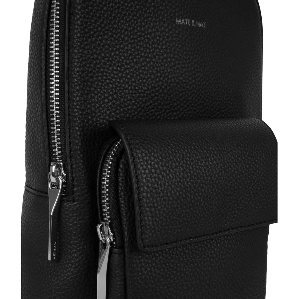 Matt & Nat Allar Vegan Sling Bag Grain - Black