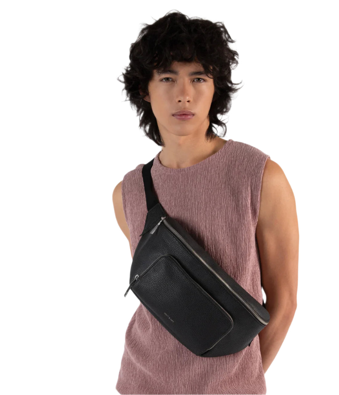 Matt & Nat Kora Vegan Belt Bag Grain - Black
