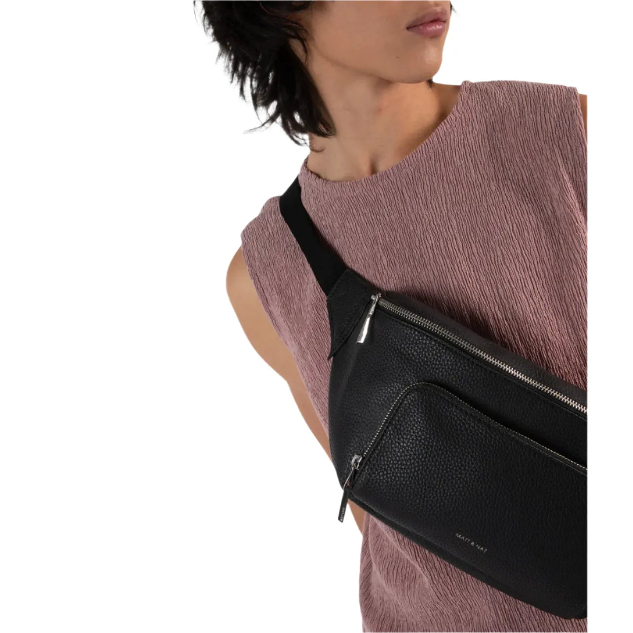 Matt & Nat Kora Vegan Belt Bag Grain - Black