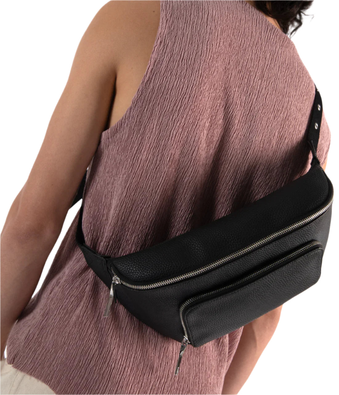 Matt & Nat Kora Vegan Belt Bag Grain - Black