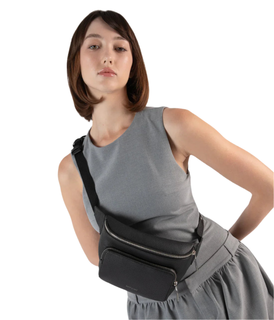 Matt & Nat Kora Vegan Belt Bag Grain - Black