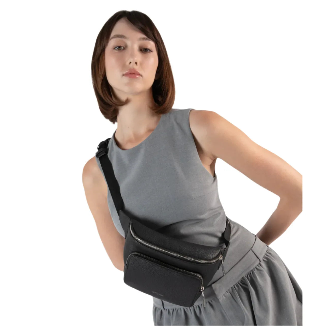 Matt & Nat Kora Vegan Belt Bag Grain - Black