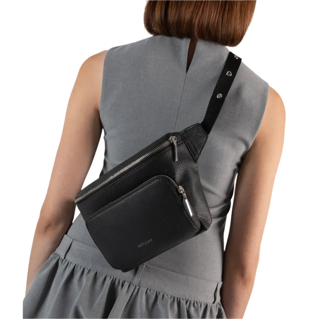 Matt & Nat Kora Vegan Belt Bag Grain - Black