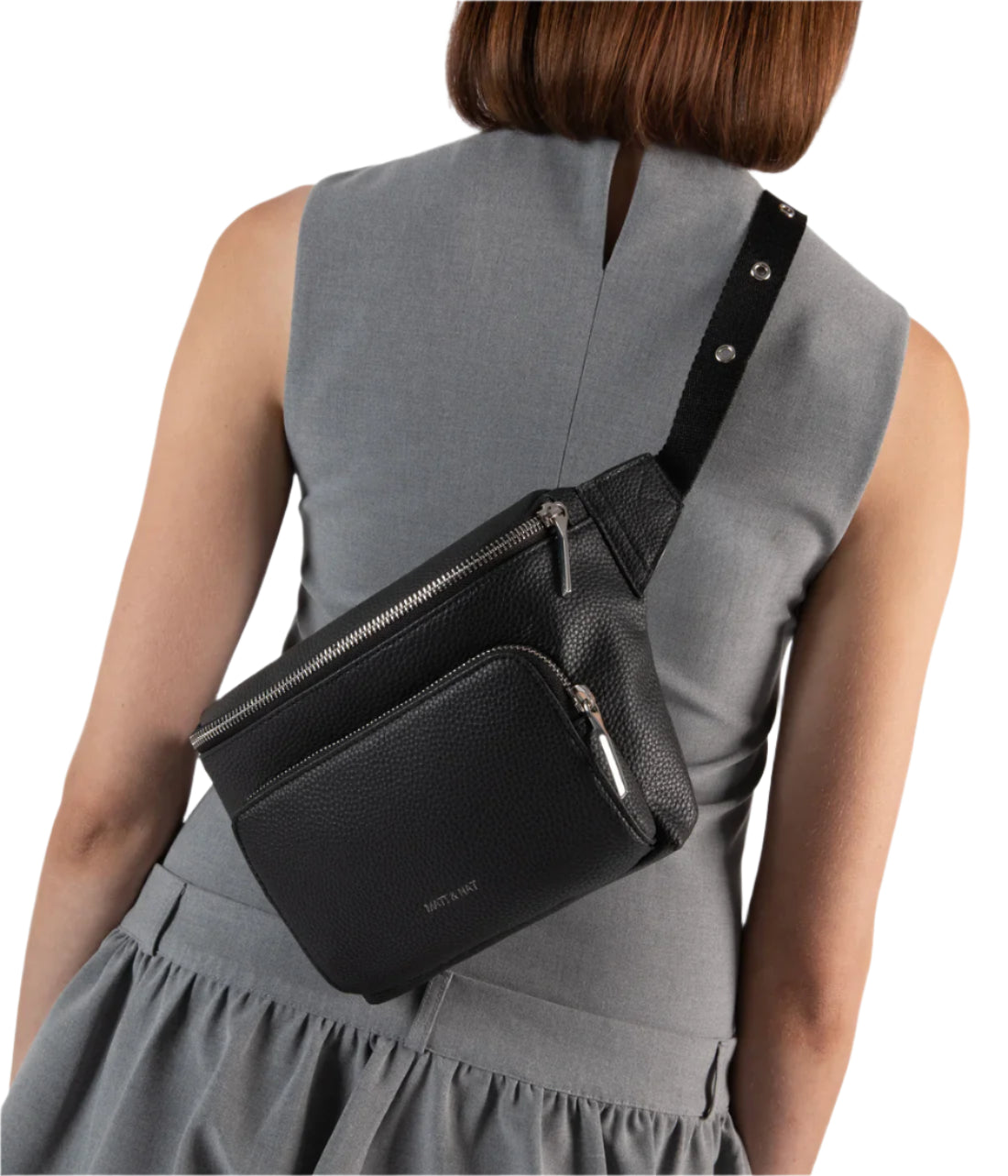 Matt & Nat Kora Vegan Belt Bag Grain - Black