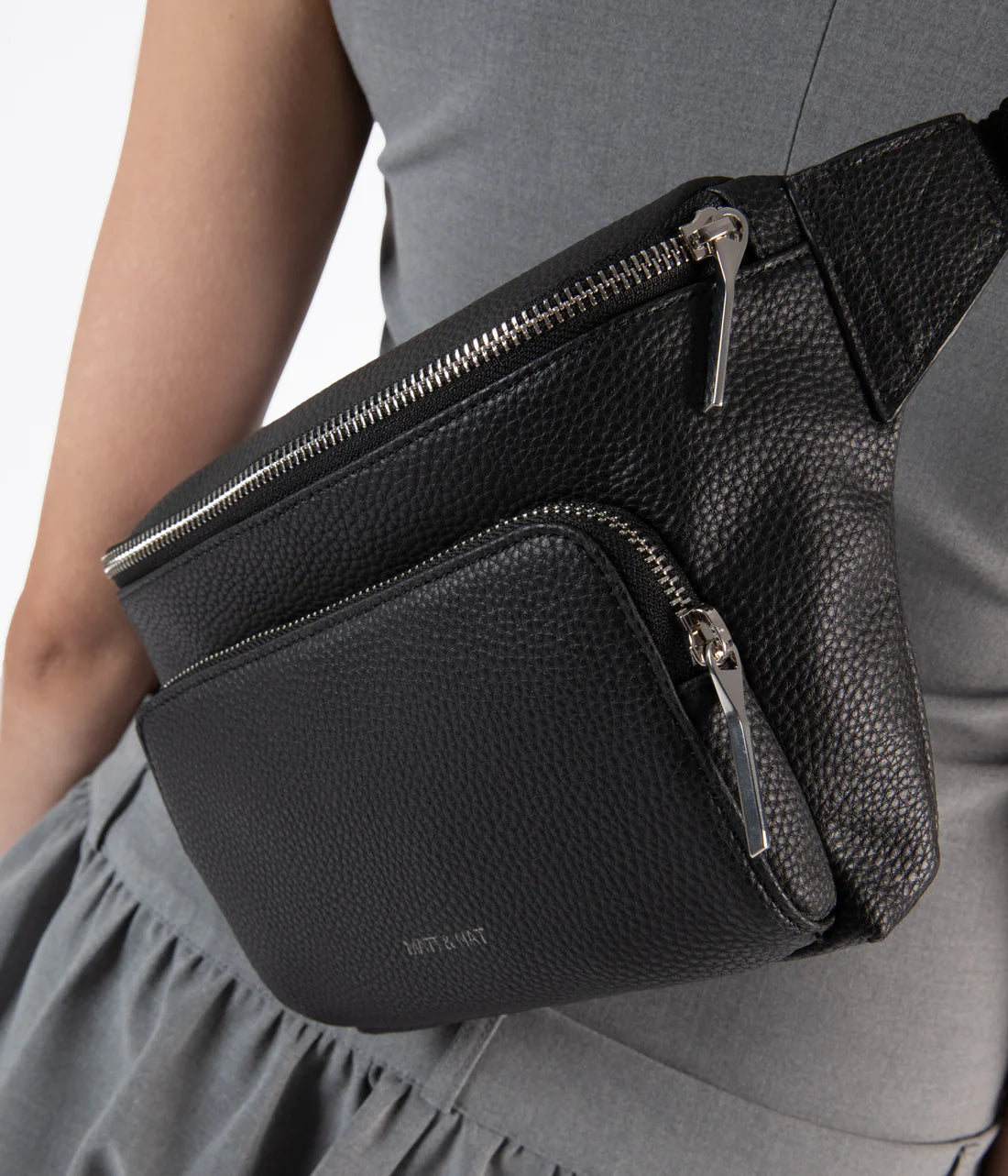 Matt & Nat Kora Vegan Belt Bag Grain - Black