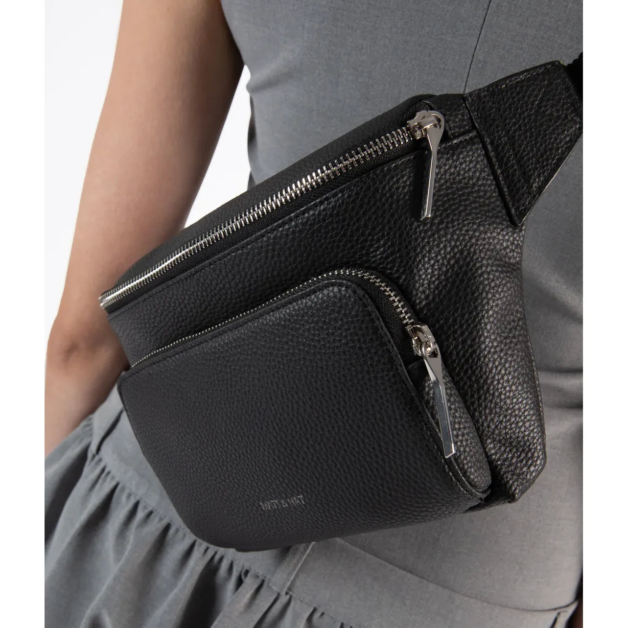 Matt & Nat Kora Vegan Belt Bag Grain - Black