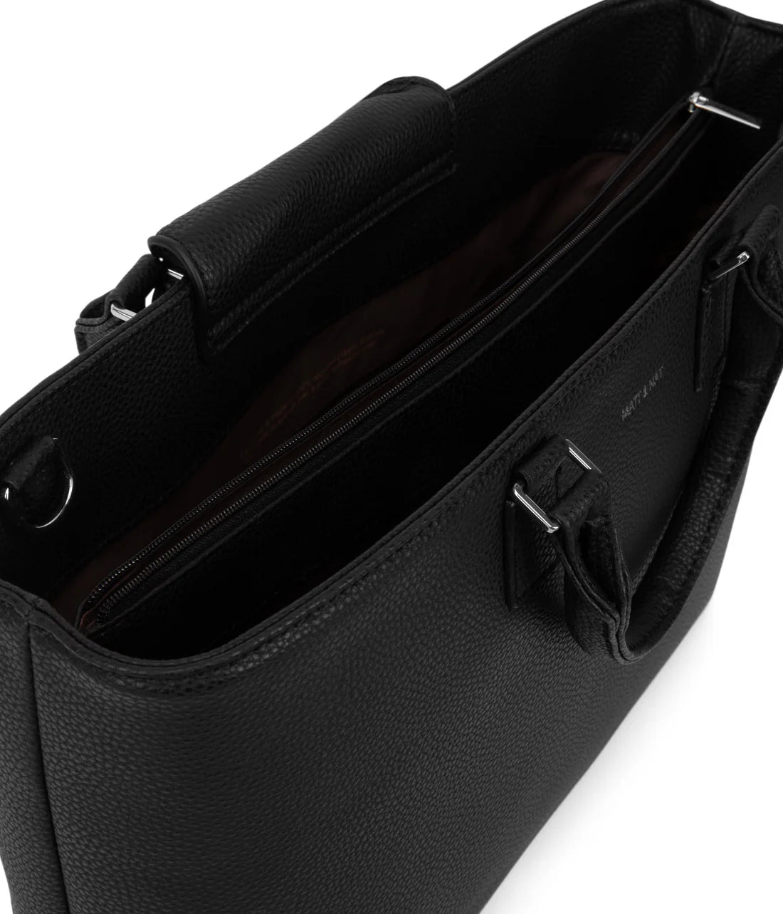 Matt & Nat Sevyn Vegan Satchel Grain - Black