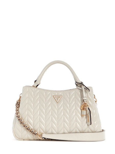 Guess Cheryl Triple Comp Satchel - Stone