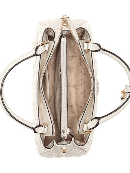Guess Cheryl Triple Comp Satchel - Stone