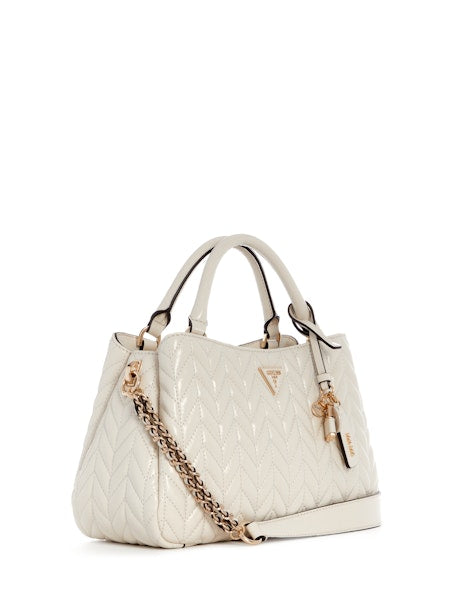 Guess Cheryl Triple Comp Satchel - Stone