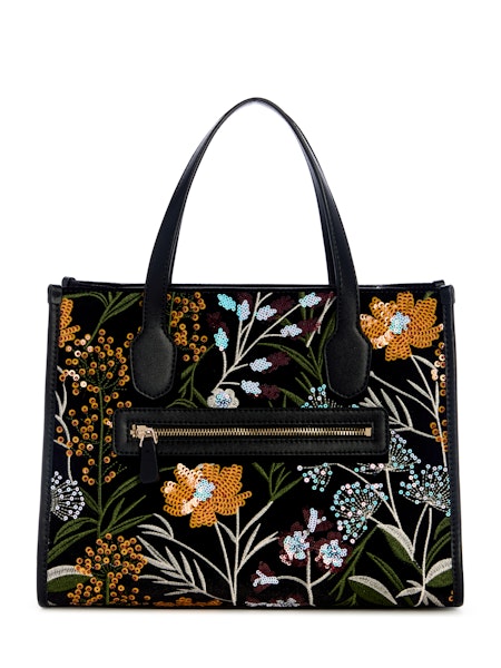 GUESS Zalina 2 Comp Tote Bag - Black Multi