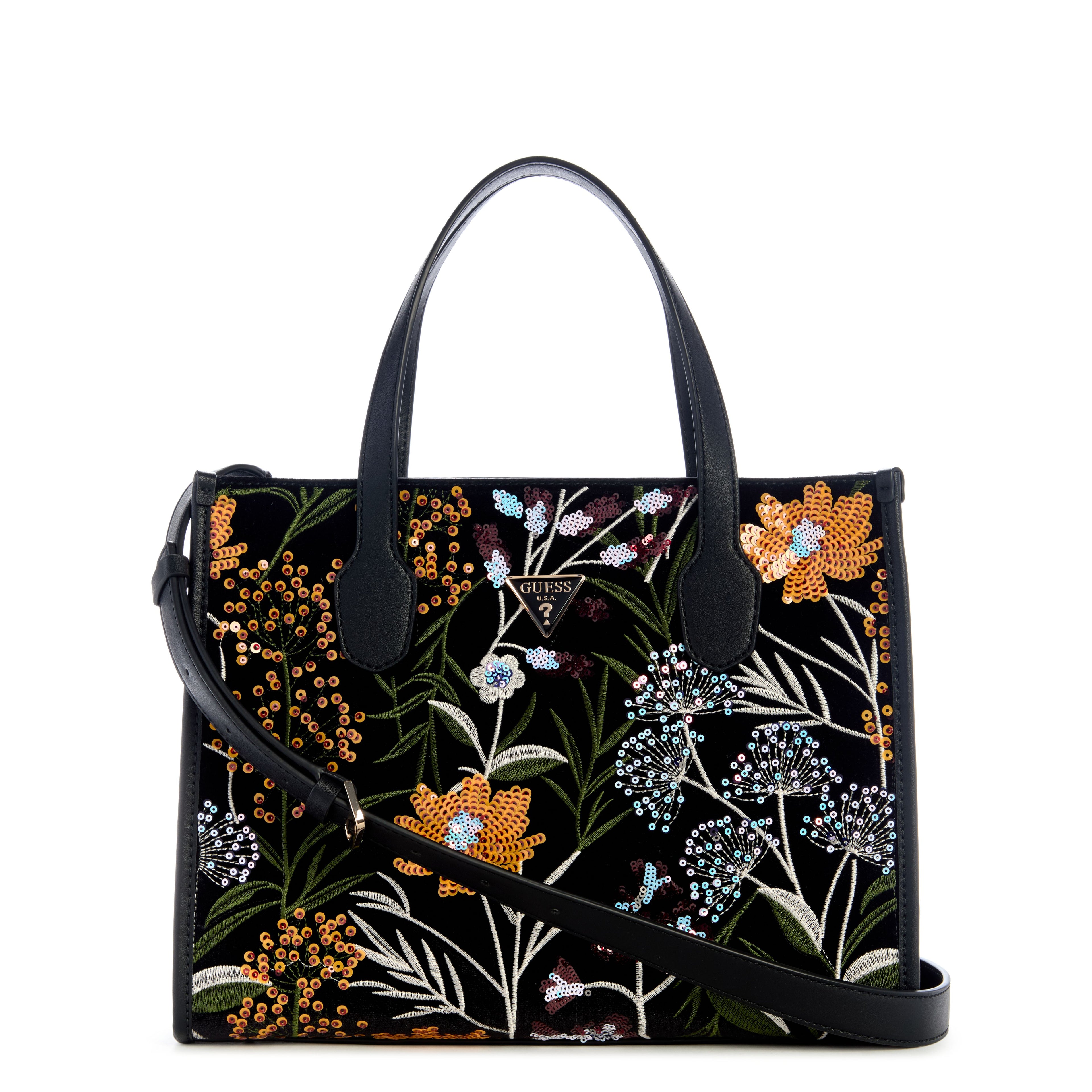 GUESS Zalina 2 Comp Tote Bag - Black Multi