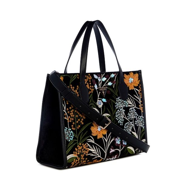 GUESS Zalina 2 Comp Tote Bag - Black Multi