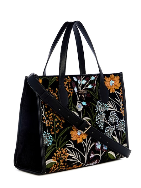 GUESS Zalina 2 Comp Tote Bag - Black Multi