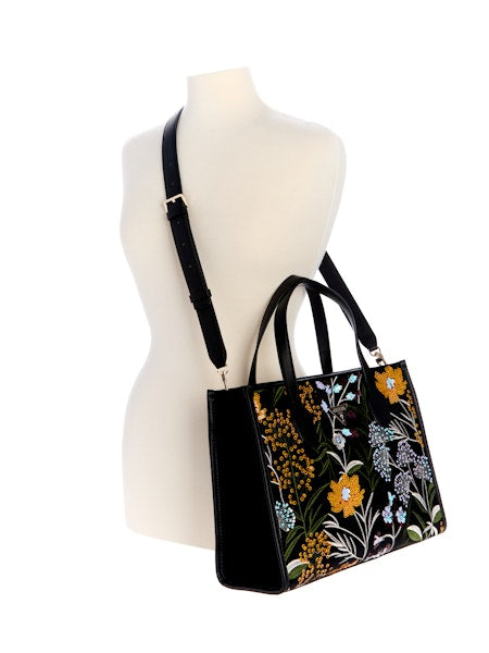 GUESS Zalina 2 Comp Tote Bag - Black Multi