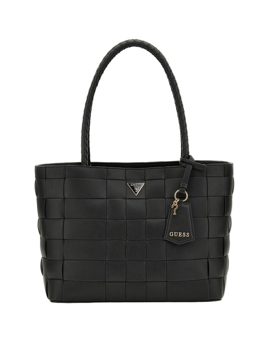 GUESS Mirema Sac Cabas Tissé Girlfriend - Noir