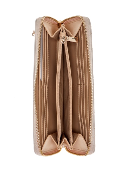 Portefeuille zippé Guess Laurel II grand format - Sauge claire