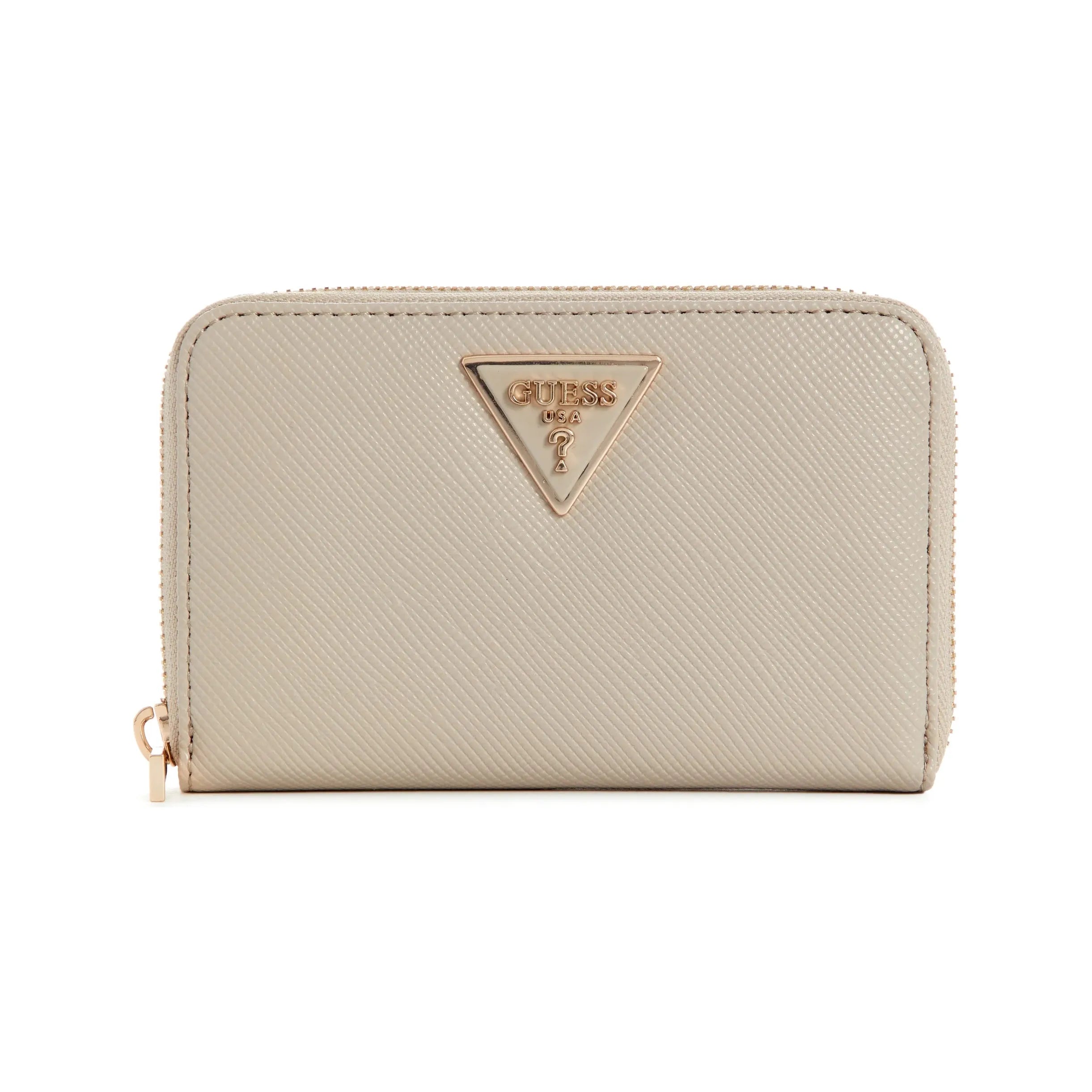 Guess Laurel Medium Zip Around Wallet - Taupe