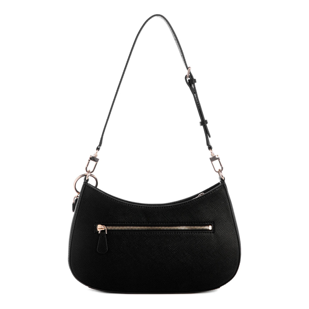 Guess Noelle Top Zip Shoulder Bag - Black