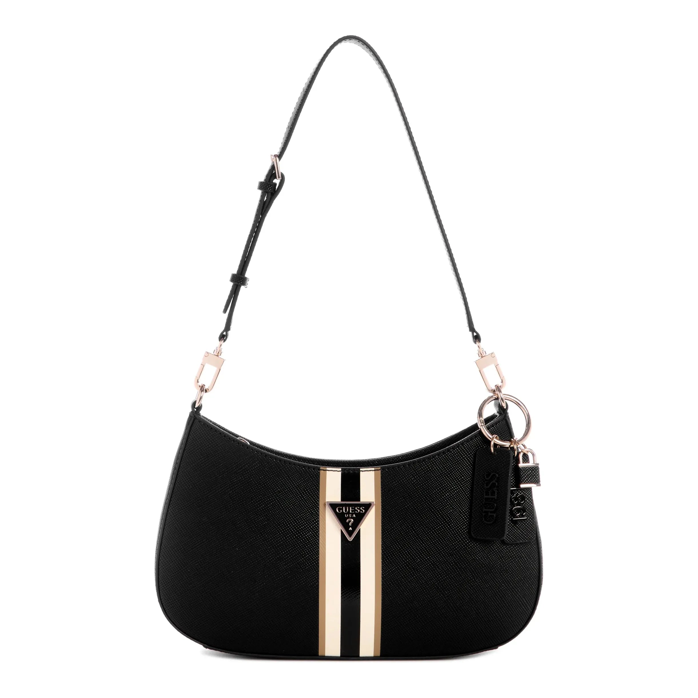 Guess Noelle Top Zip Shoulder Bag - Black